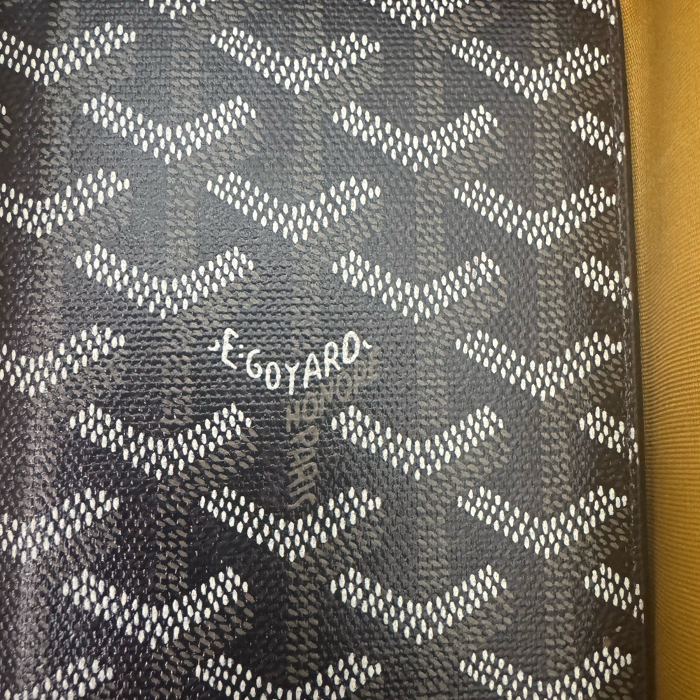 Goyard Black and White Chevron Wallet/Card holder